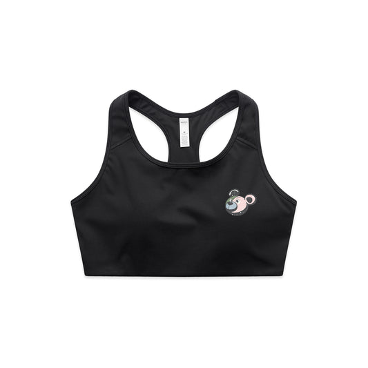 My Edible Wore Off Embroidered Women's Active Sports Bra