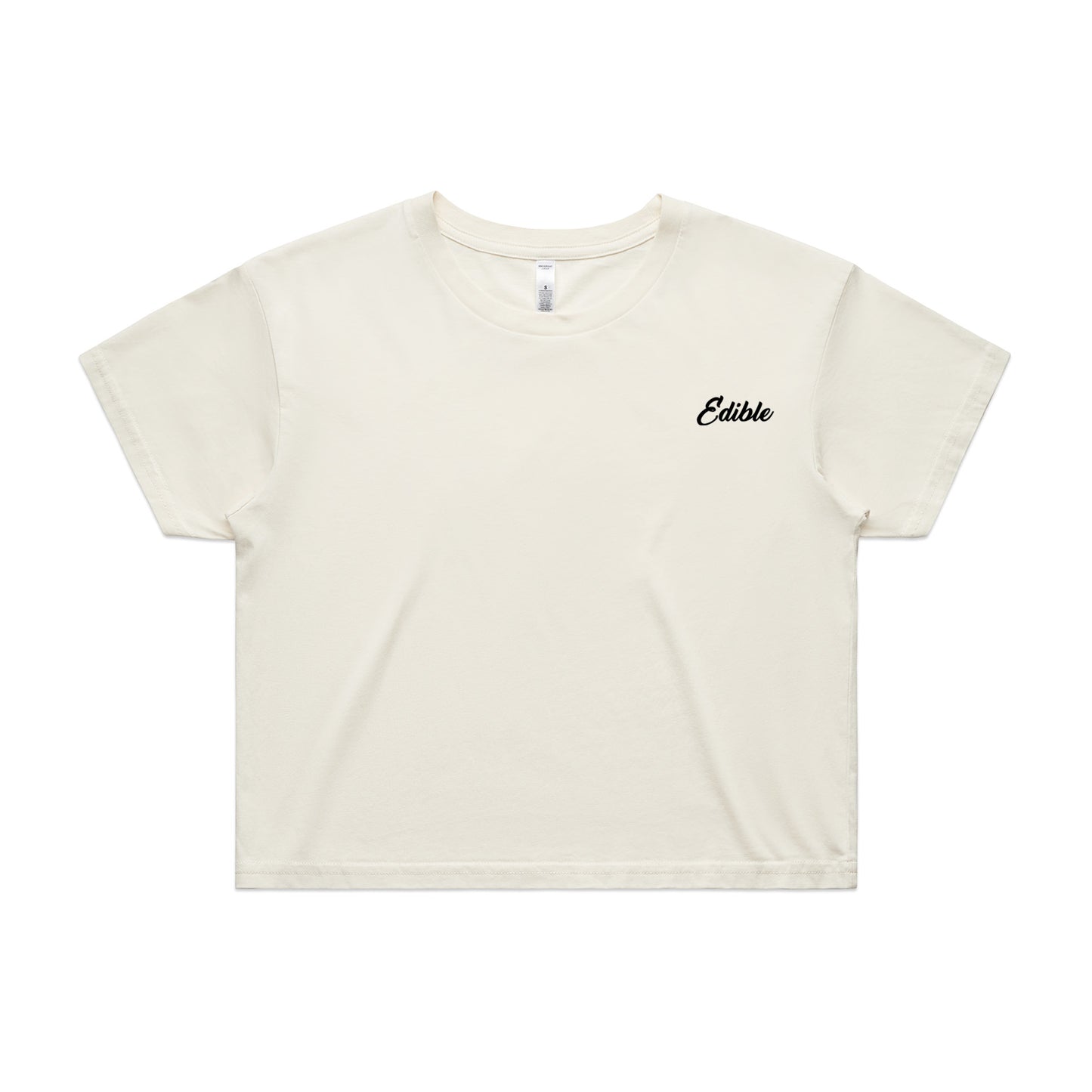 "Edible" Embroidered Women's Crop Top T-Shirt