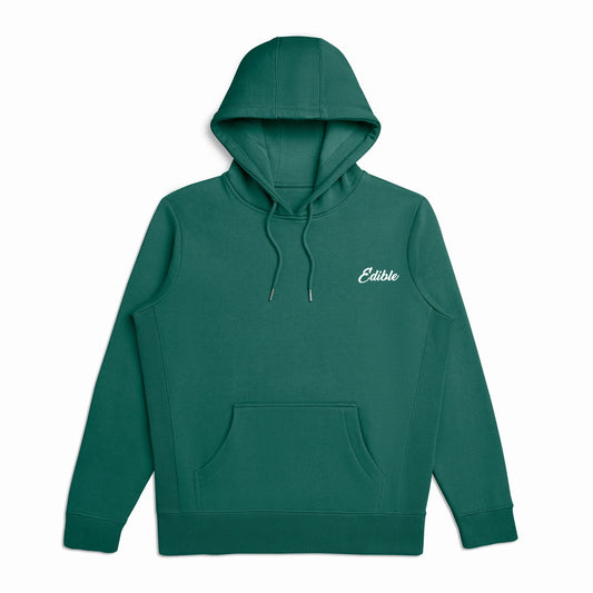 "Edible" Embroidered Organic Hooded Sweatshirt