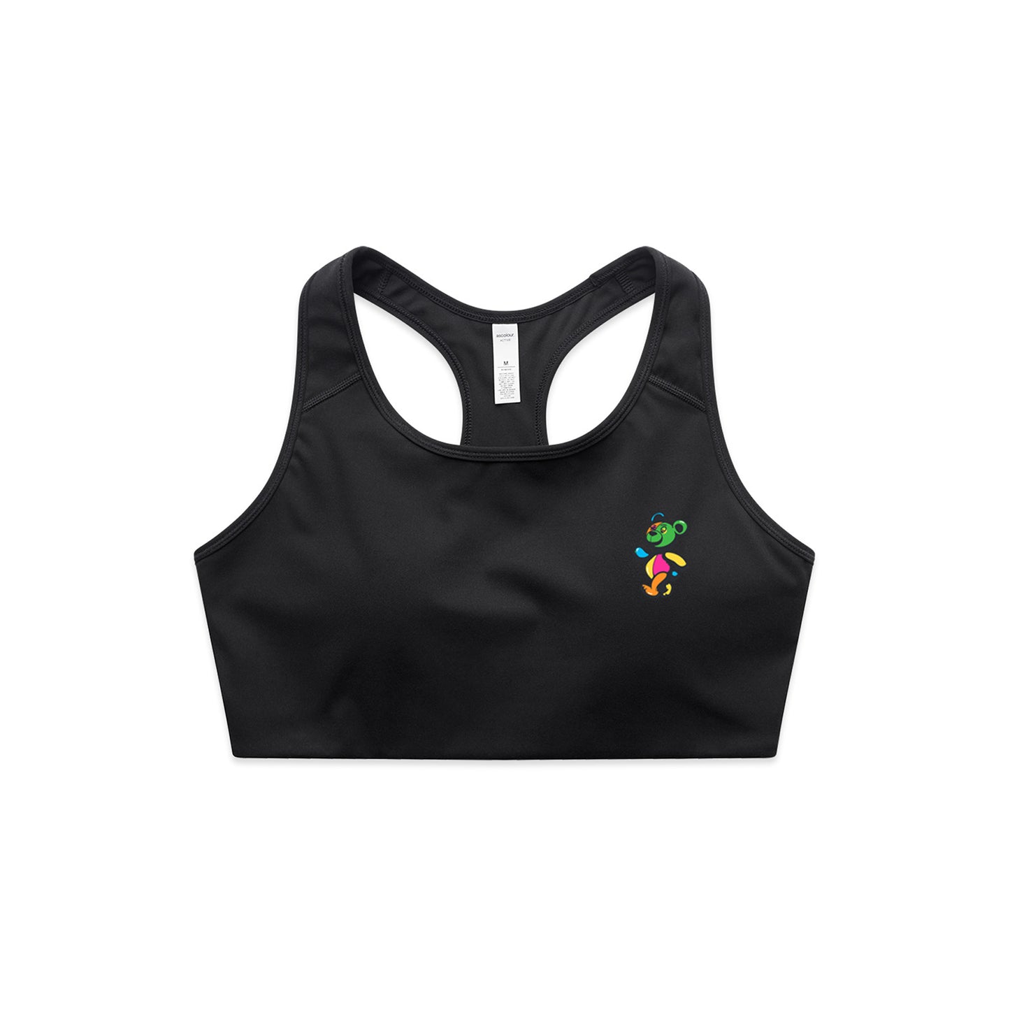 My Edible Kicked In Bears Dem Suga Embroidered Women's Active Sports Bra