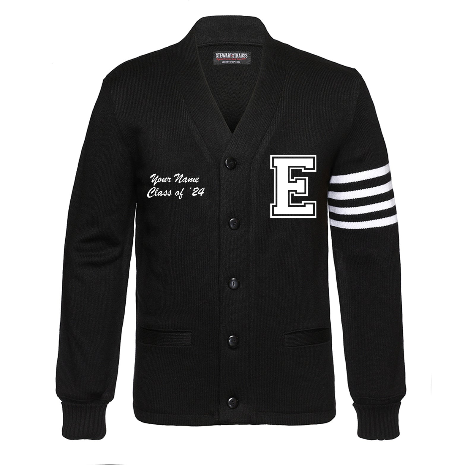 Bear s Dem Suga Embroidered Custom Varsity Letterman Cardigan Sweater