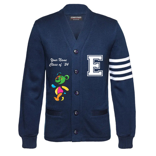 Bear's Dem Suga Embroidered Custom Varsity Letterman Cardigan Sweater