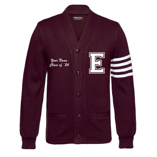 Bear's Dem Suga Embroidered Custom Varsity Letterman Cardigan Sweater