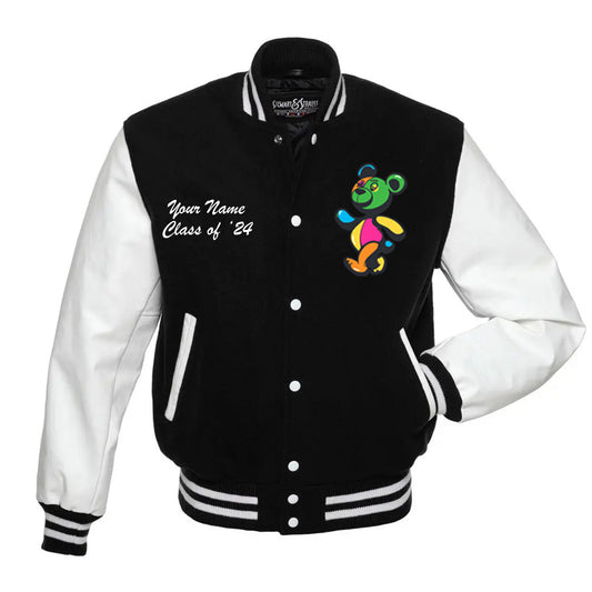 Bear's Dem Suga Embroidered Custom Letterman Jacket