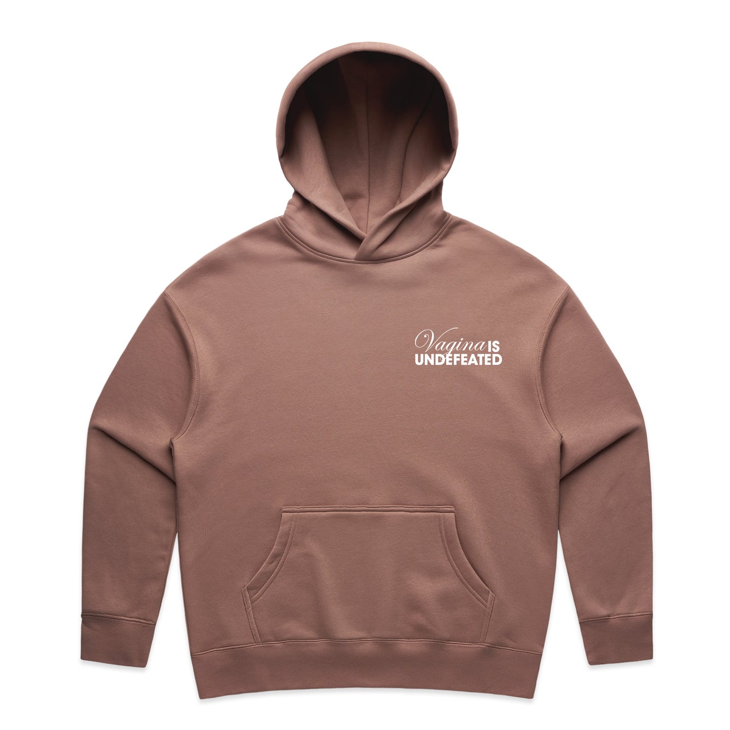 Vagina Is Undefeated Women's Embroidered Relaxed Hoodie