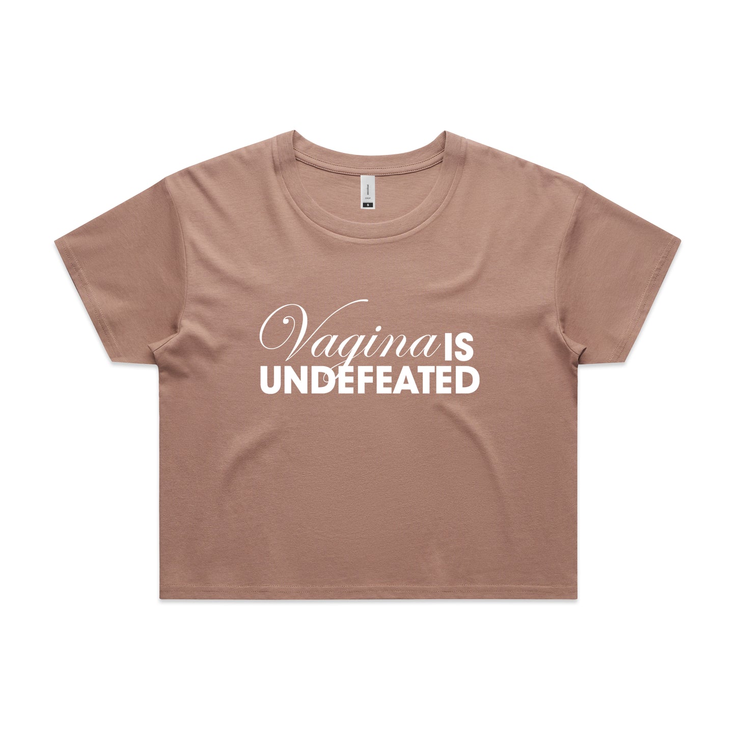 Vagina Is Undefeated Women's Crop Top T-Shirt