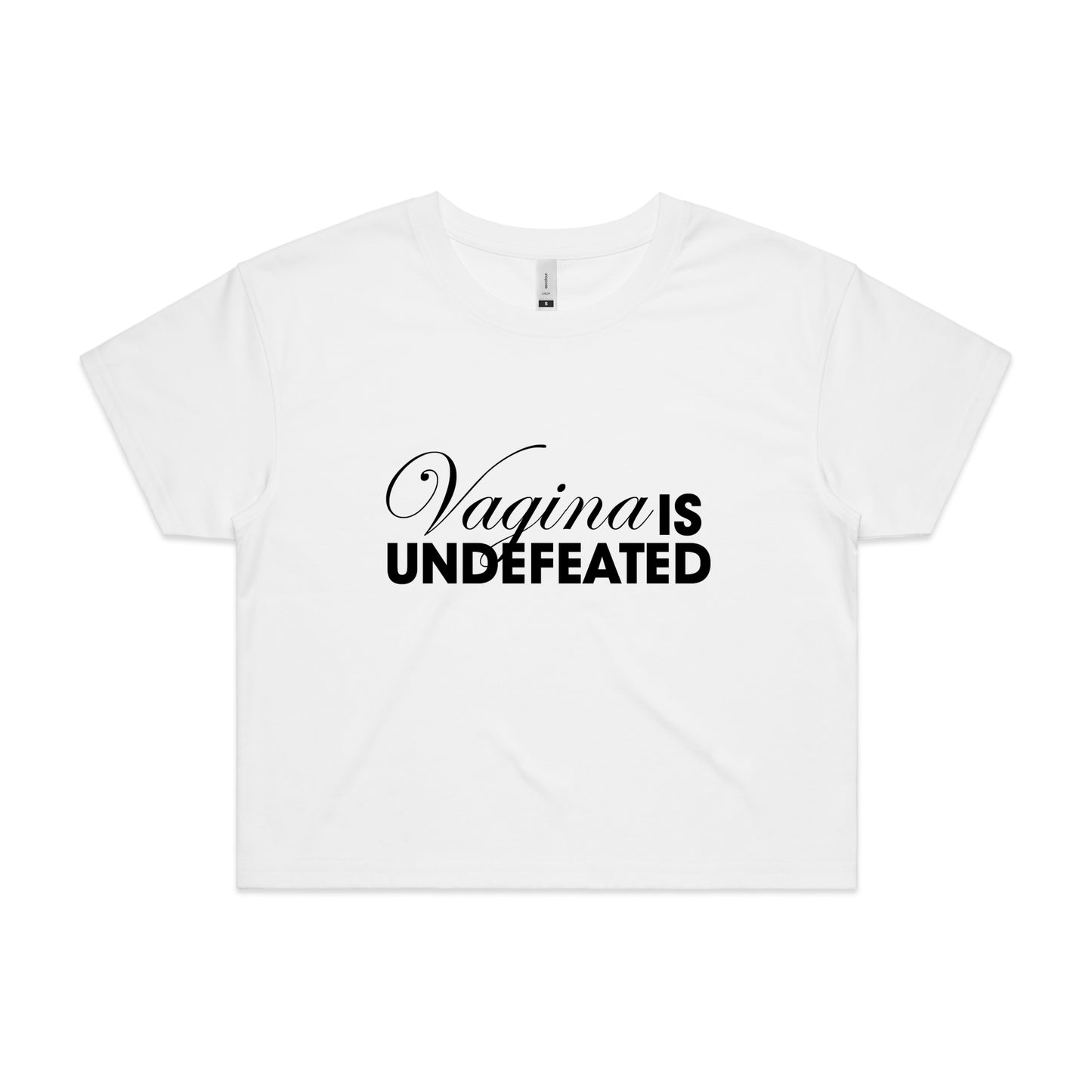 Vagina Is Undefeated Women's Crop Top T-Shirt