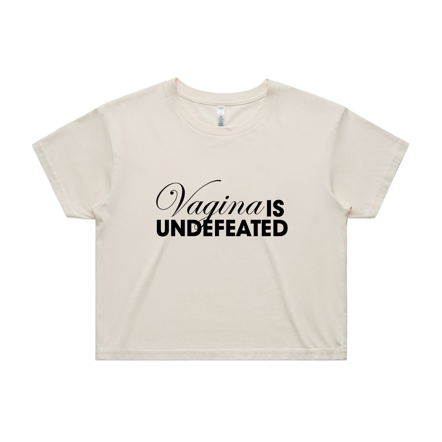 Vagina Is Undefeated Women's Crop Top T-Shirt